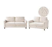 Living Room Set 5 Seater MARE Boucle Beige