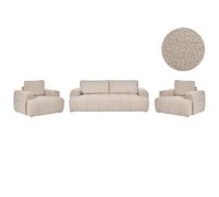 Living Room Set 5 Seater NARILLA Boucle Beige