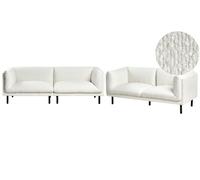 Beliani Living Room Set 5 Seater Vorgod Boucle Off-White