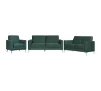 Beliani Velvet Living Room Set Green Fenes, Green