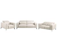 Beliani Living Room Set 6 Seater Ommel Fabric Light Beige