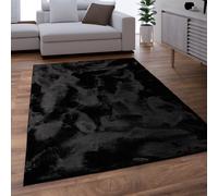 Living Room Shaggy Large Bedroom Rug Deep Pile Machine Washable Soft Fluffy Blac