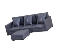 Living Room Sofa Set 1/12 Scale Wooden Base Cloth Covered Tiny Furniture for Doll House Accessories and Collectibles Accessories Miniature Sofa Set Wood Fabric Doll Furniture