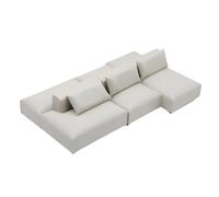 Living Room Sofa Set 1/20 Scale Leather Cloth Covered Tiny Furniture for Doll House Accessories and Collectibles
