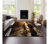 Living Room The Last of Us Blue Carpet Vintage Mottled Blurred Design Short Pile, Washable Non-slip Carpet for Bedroom (TL 02,150x200 cm)