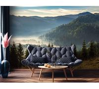 Living room wallpaper 312x219cm bedroom Mountain Forest green wall mural