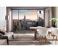 Living room Wallpaper Mural 368x254 cm New York view from Penthouse Wall Print