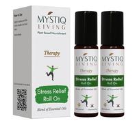 Living Stress Relief Roll On for Instant Relief from Stress, Anxiety, Calms the mind, Aromatherapy | Blend of Essential Oils - (Pack of 2)