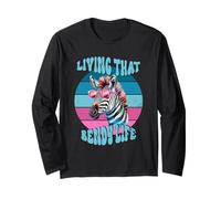 Living That Bendy Life - EDS Awareness Zebra Design Long Sleeve T-Shirt