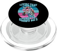 Living That Bendy Life - EDS Awareness Zebra Design PopSockets PopGrip for MagSafe