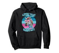 Living That Bendy Life - EDS Awareness Zebra Design Pullover Hoodie