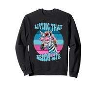 Living That Bendy Life - EDS Awareness Zebra Design Sweatshirt