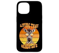 Living That Bendy Life EDS Awareness Zebra with Sunset Vibes Case for iPhone 15