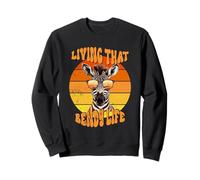 Living That Bendy Life EDS Awareness Zebra with Sunset Vibes Sweatshirt