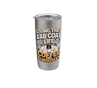 Living that Lab Coat Life Coffee and Curiosity Stainless Steel Insulated Tumbler