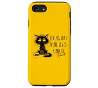 Living That Nine Lives Kind of Tired Cat Coffee Lover Case for iPhone SE (2020) / 7 / 8