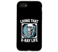 Living That X-Ray Life Funny Skeleton Radiology Humor Case for iPhone SE (2020) / 7/8