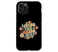Living the Aries Way Retro Zodiac Horoscope Celestial Case for iPhone 11 Pro