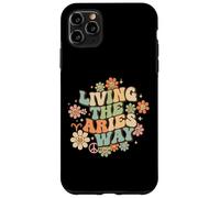 Living the Aries Way Retro Zodiac Horoscope Celestial Case for iPhone 11 Pro Max