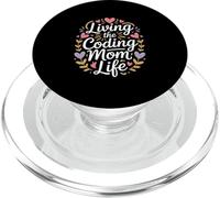 Living The Coding Mom Life Programmer Mother PopSockets PopGrip for MagSafe