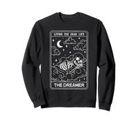 Living The Dead Life The Dreamer Skeleton Tarot Halloween Sweatshirt