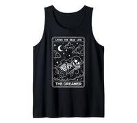 Living The Dead Life The Dreamer Skeleton Tarot Halloween Tank Top