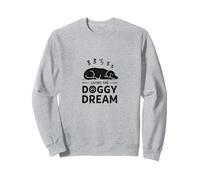 Living the Doggy Dream: Sleepy Pup Pet Owner Sweatshirt, Adult Unisex, Heather Grey, S