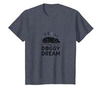 Living The Doggy Dream: Sleepy Pup Pet Owner T-Shirt, Kids, Heather Blue, 2 Years
