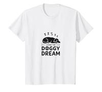 Living The Doggy Dream: Sleepy Pup Pet Owner T-Shirt, Kids, White, 2 Years
