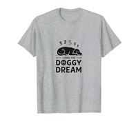 Living The Doggy Dream: Sleepy Pup Pet Owner T-Shirt, Men, Heather Grey, 5XL