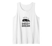 Living The Doggy Dream: Sleepy Pup Pet Owner Tank Top, Men, White, XL