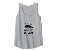 Living The Doggy Dream: Sleepy Pup Pet Owner Tank Top, Women, Heather Grey, M