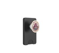Living The Dream Book Reading Boho Floral Skeleton Bookish PopSockets PopWallet for MagSafe