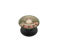 Living The Dream Cute Ghost Pumpkin Butterfly Floral Fall PopSockets Adhesive PopGrip