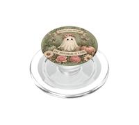 Living The Dream Cute Ghost Pumpkin Butterfly Floral Fall PopSockets PopGrip for MagSafe
