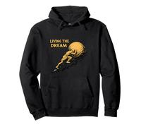 Living The Dream Funny Sisyphus Greek Mythology Meme Novelty Pullover Hoodie
