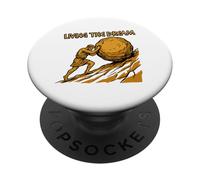 Living The Dream Funny Sisyphus Work Sarcasm Boring Job PopSockets Adhesive PopGrip