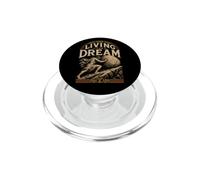 Living The Dream Funny Sisyphus Work Sarcasm Boring Job PopSockets PopGrip for MagSafe
