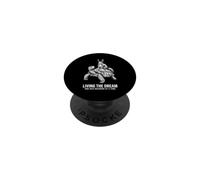 Living the Dream Funny Squirrel Riding Turtle Design PopSockets Adhesive PopGrip