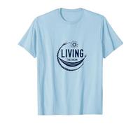 Living The Dream Hammock Sun Relaxation T-Shirt, Men, Baby Blue, S