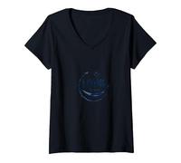 Living The Dream Hammock Sun Relaxation V-Neck T-Shirt, Women, Black, XXL