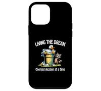 Living The Dream One Bad Decision At A Time Duck and Raccoon Case for iPhone 12 mini