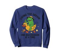 living the dream one bad decision at a time funny frog Sweatshirt