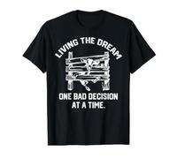Living the Dream one Bad Decision at a time Funny Goat Value Graphic T-Shirt, Men, Black, M