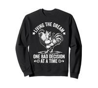 Living The Dream One Bad Decision At a Time Funny Kitten Cat Sweatshirt