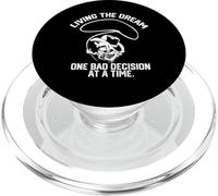 living the dream one bad decision at a time Raccoon cowboy PopSockets PopGrip for MagSafe