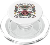 Living The Dream One Nightmare at a Time Funny Goth Vintage PopSockets PopGrip for MagSafe