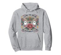 Living The Dream One Nightmare at a Time Funny Goth Vintage Pullover Hoodie