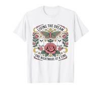Living The Dream One Nightmare at a Time Funny Goth Vintage T-Shirt
