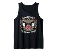 Living The Dream One Nightmare at a Time Funny Goth Vintage Tank Top